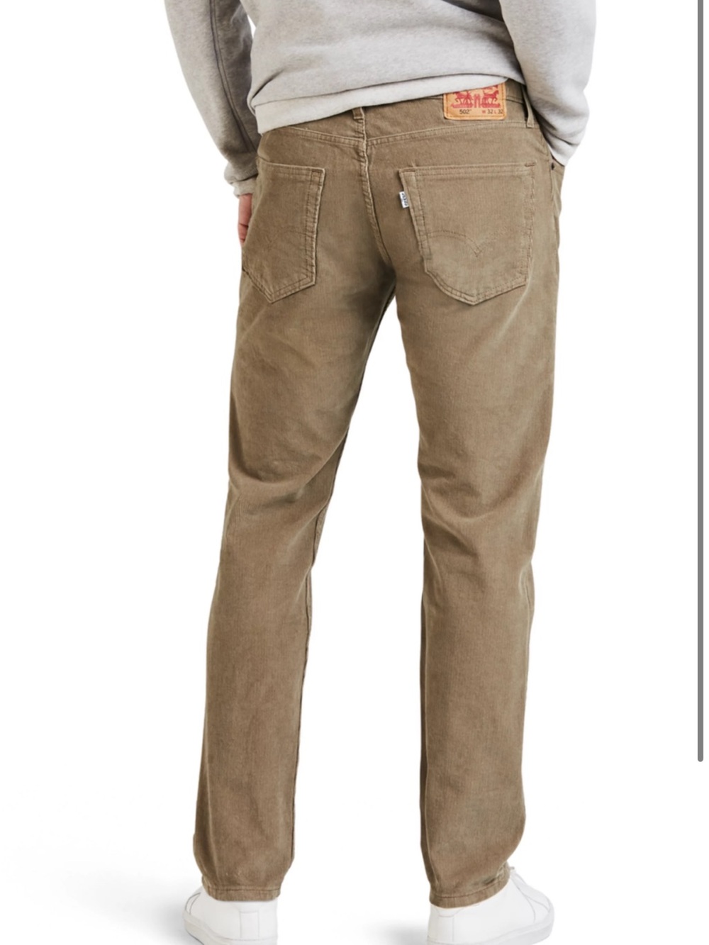 Men's Tan 502 Regular Taper Levi Corduroy Pants Size 36X29